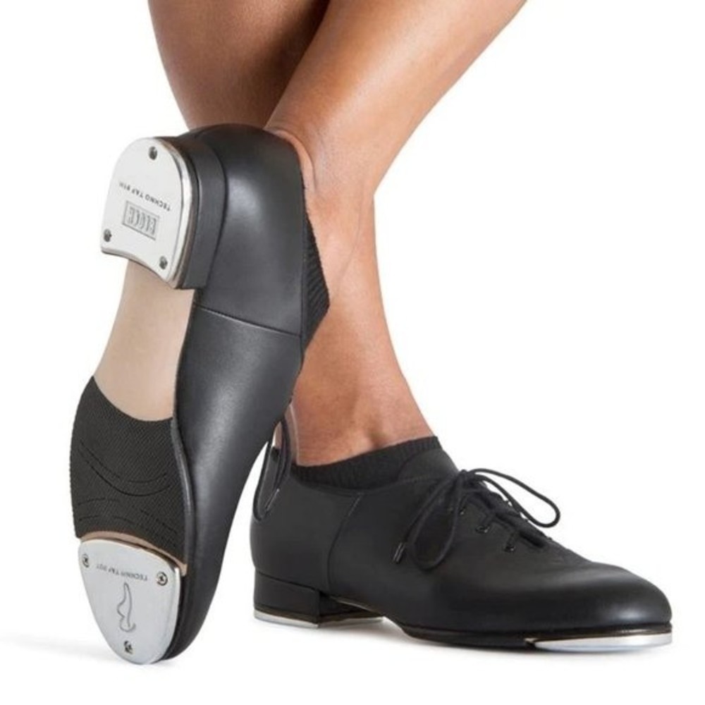 Bloch Men's S0301M Jazz Tap Black Leather Lace Up Tap Dance Shoes Size‎ 10 NEW